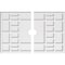 Ekena Millwork Beaux Architectural Grade PVC Ceiling Medallion, 32"W x 21 3/8"H x 3"ID x 11"C x 1"P, Two-Piece CMP32X21BX2-03000 - alternate 1